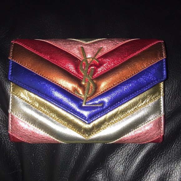 Saint Laurent Handbags - RARE YSL Matelasse Multicolor Wallet